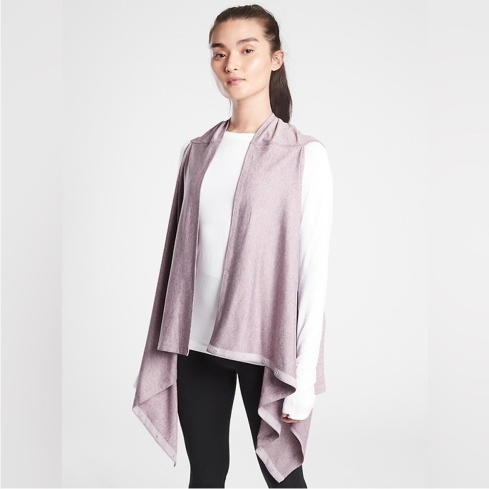 Women's Athleta OM Wrap/Scarf/Gator Asymmetric Jacket/Vest